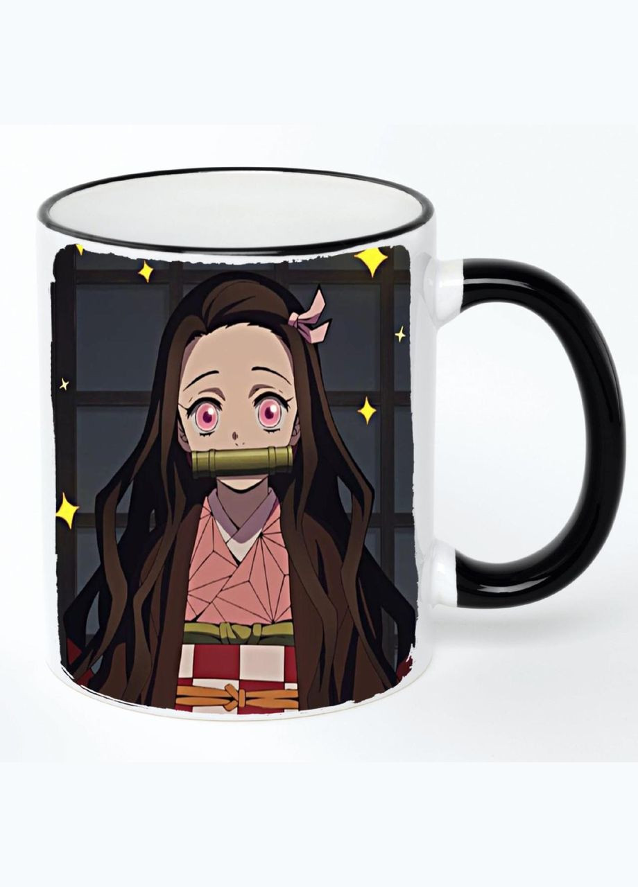 Чашка Клинок, який знищує демонів Аніме #014 (кухоль, кружка) Біла з чорною ручкою 330 мл No Brand (322712356)