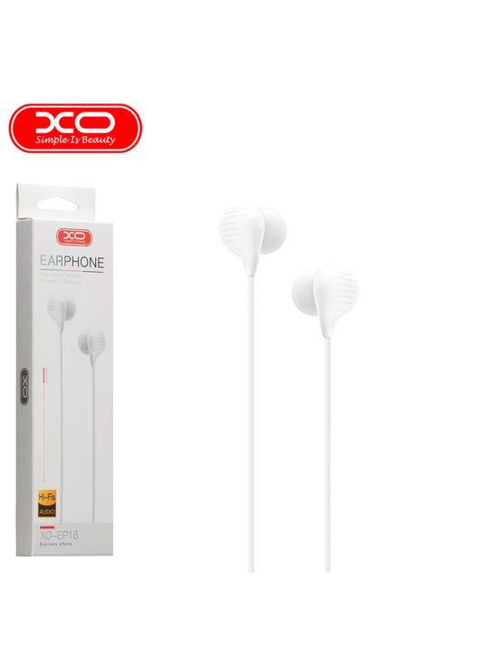 Наушники с микрофоном EP16 белые XO (346507708)