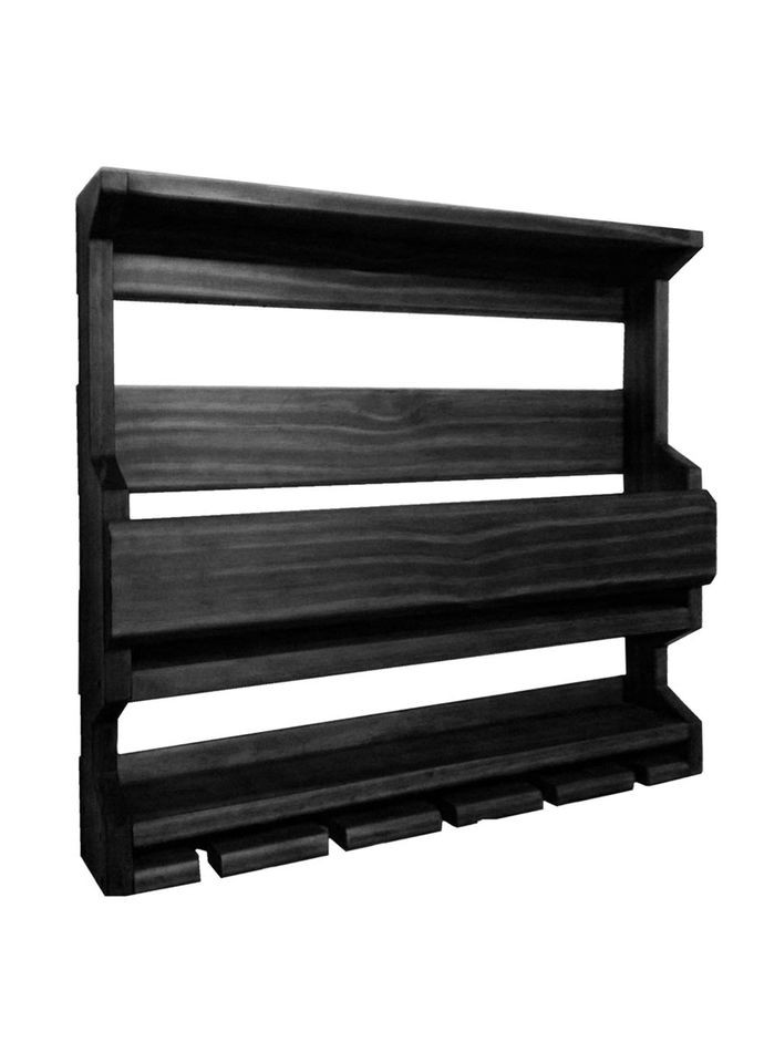 Настінна винна полиця з дерева Ноборі венге (ПНК-014712) No Brand (327423943)