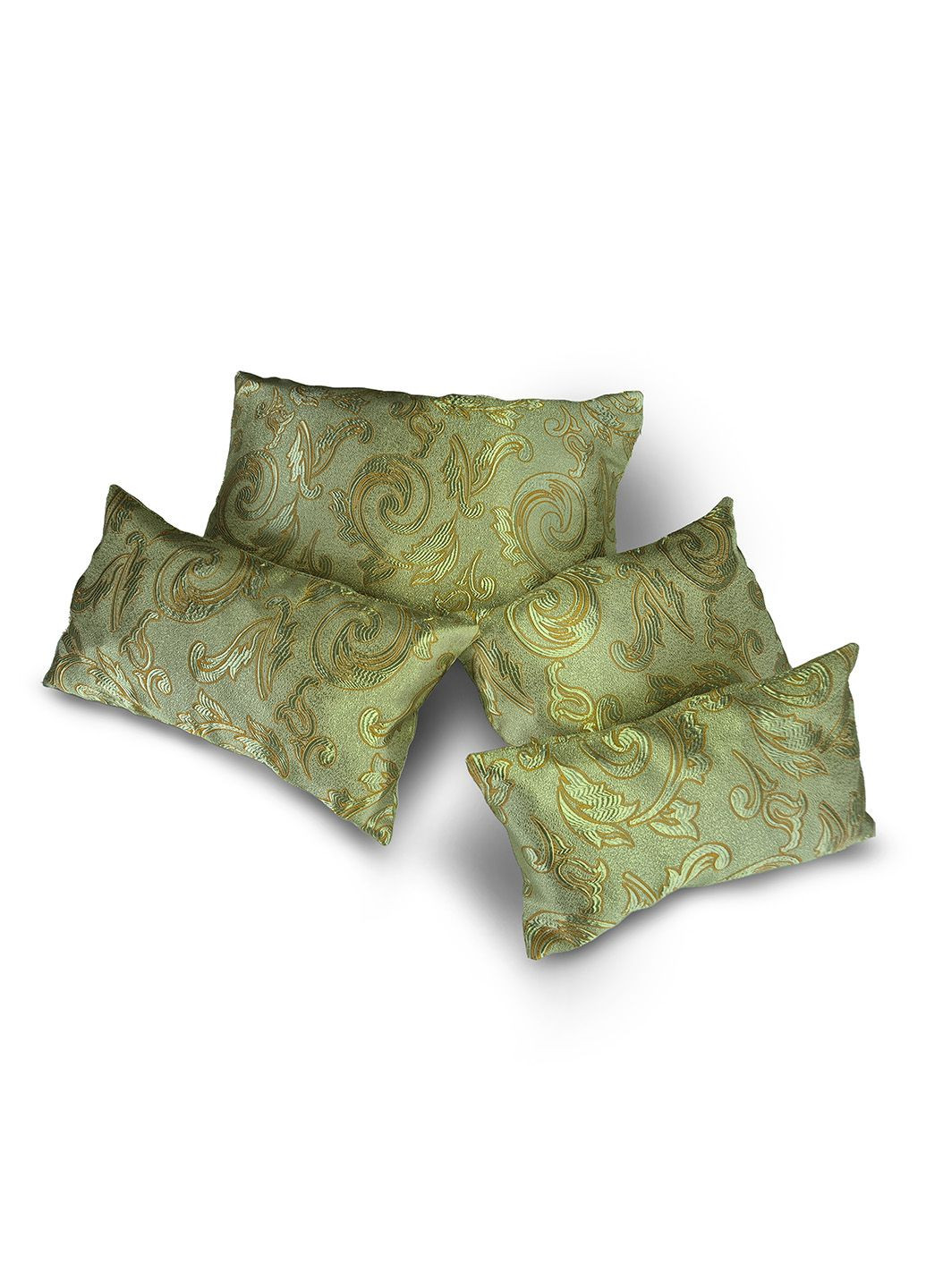 Комплект декоративных подушек Вензель 4шт салатовый с бежевым (п_0729) Firanka Venzel (315319318)