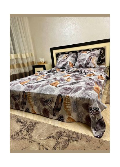 Двоспальний комплект постільної білизни 100% Бавовна180х220 см Bl2-1038 Vital-Textile (367262465)