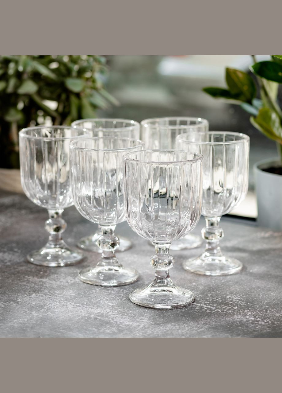 Набор бокалов для вина 6 штук 400 мл стеклянные подарочные бокалы на ножке HP-YH-66 Yiwu (322654151)