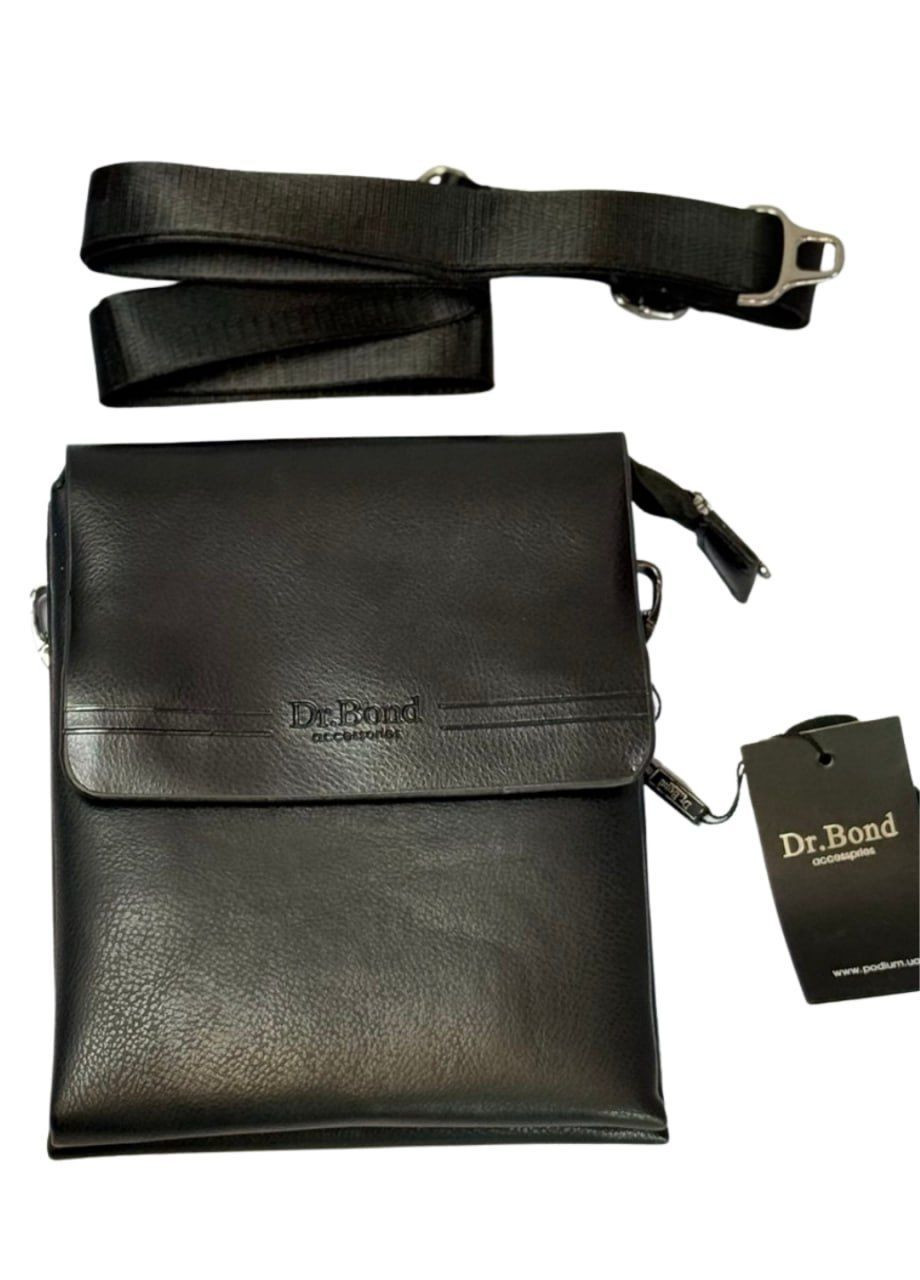 Мужская сумка на плечо в черном цвете из натуральной кожи No Brand (364100357)