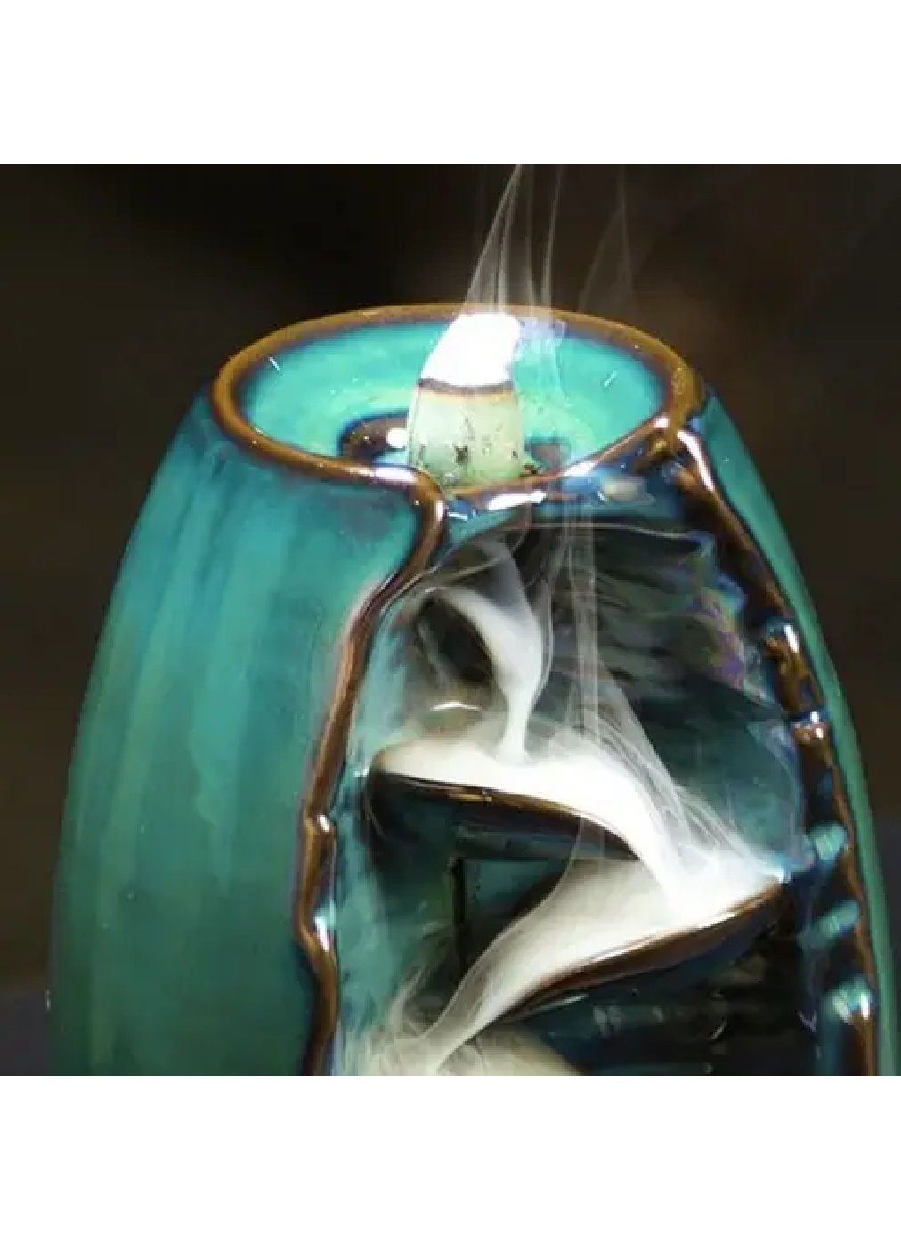 Комплект набір ароматичний керамічний камін водоспад аромалампа з ароматичними конусами 10х20х12 см (476413-Prob) Unbranded (280940083)