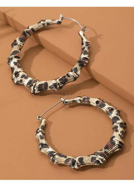 Серьги кольца Леопардовый принт No Brand (365751600)