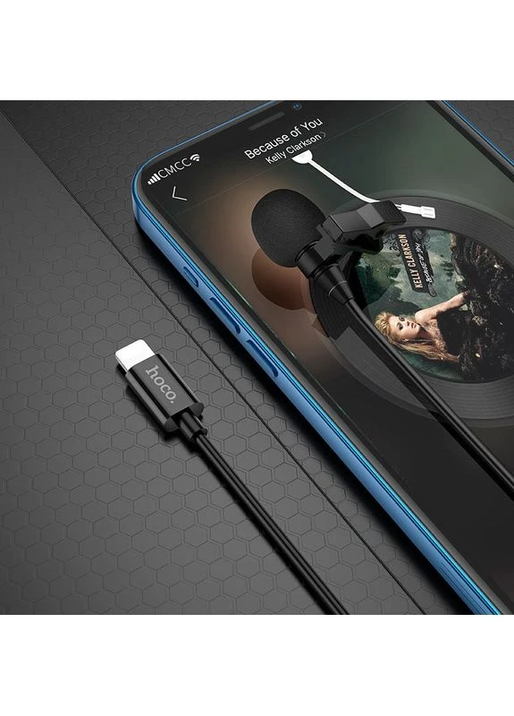 Мікрофон петличний L14 Lightning (2m) Black Hoco (386039799)
