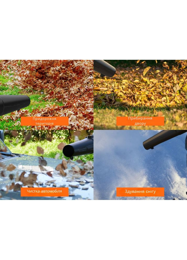 Акумуляторна повітродувка садова, живлення від павербанку (УМБ Power Bank 10000 mAh, 45 W, 2А в комплекті) Litheli (353505357)