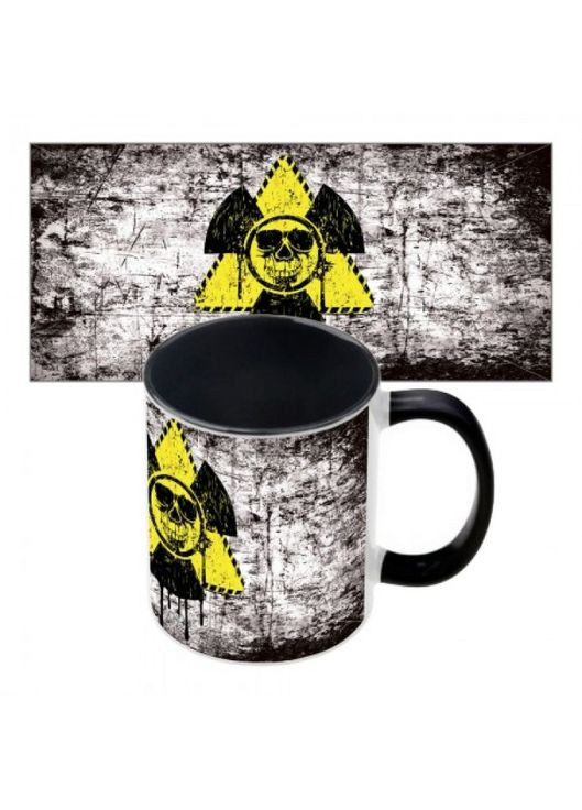 Чашка Радиация черная керамическая кружка для подарка и ежедневного использования 350 мл ProDobro (365443204)