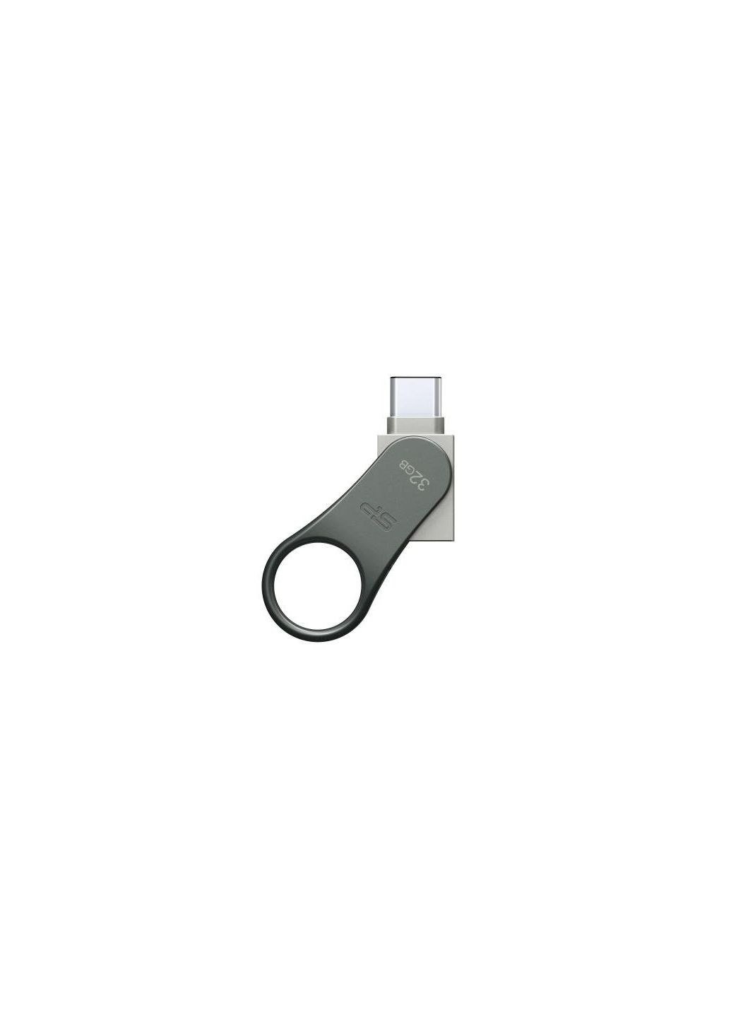 USB флеш накопитель (SP032GBUC3C80V1S) Silicon Power 32GB Mobile C80 Silver USB 3.2 (366645698)