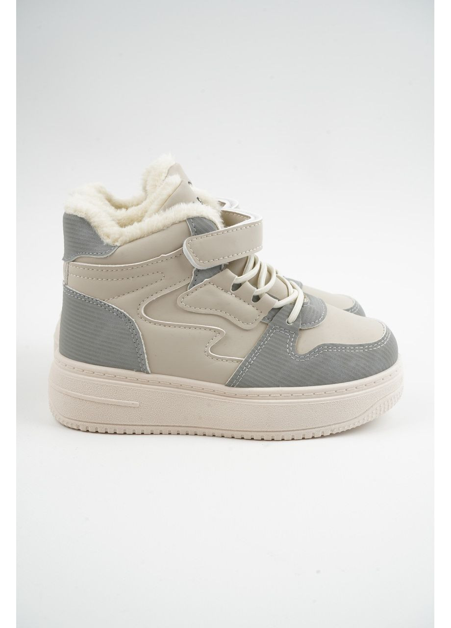 Бежеві зимові кеди для дівчинки бежеві високі (b10) 31 SOLLETA