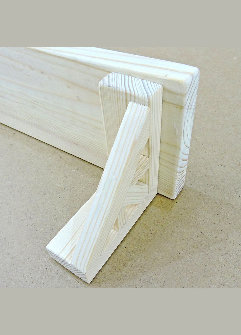 Настінна полиця з дерева Абсолют 70 бланже (НСП-704301) No Brand (328082077)