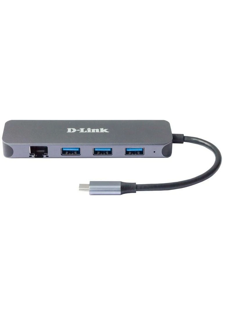 Мультипортовий адаптер USB хаб USB Type-C DUB-2334 Black D-Link (284279018)