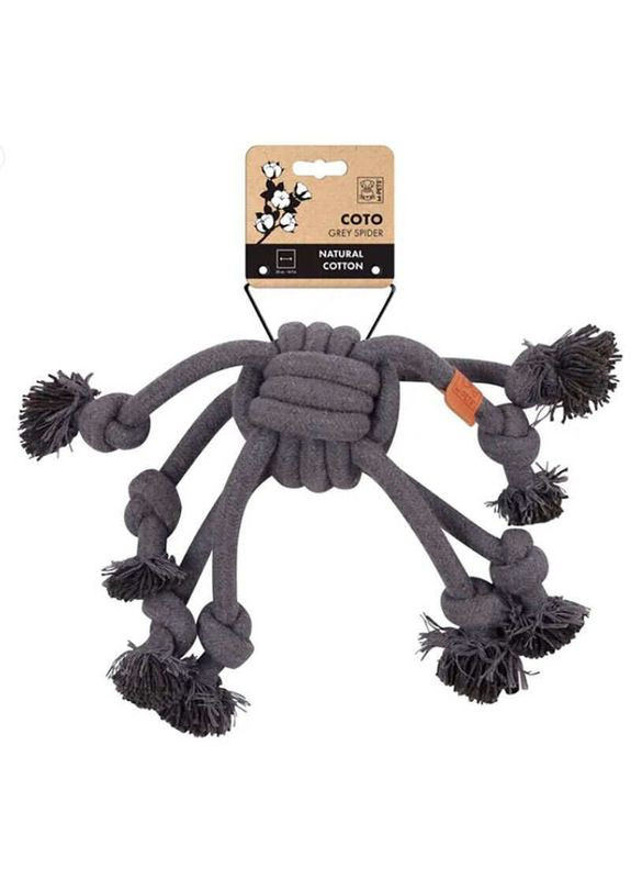 Игрушка Серый паук для собак Coto Eco Rope Grey Spider - 38 см M-Pets (327391578)