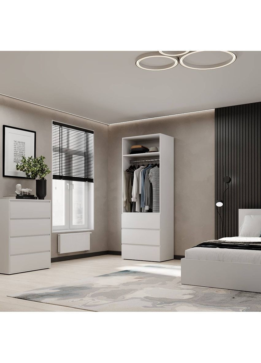 Шкаф распашной 2 Light 800x2200x500 Белый бриллиант (LT12010000000) Art In Head (341676627)