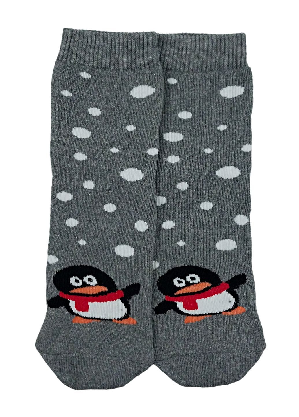 Сірі шкарпетки жіночі класичні зимові (махра) тм Добра Пара малюнки (316330566)