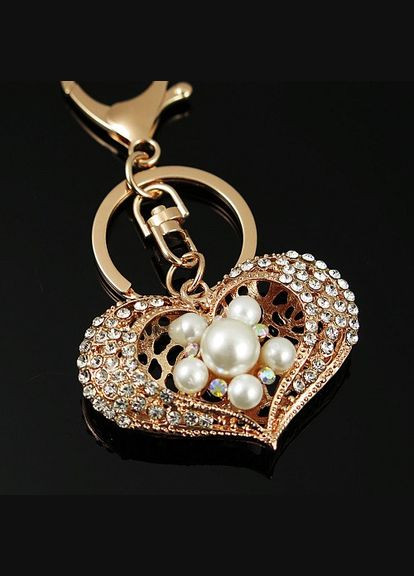 Модный креативный элегантный милый брелок кулон Шарм в виде Сердца с жемчужинами No Brand (292319843)