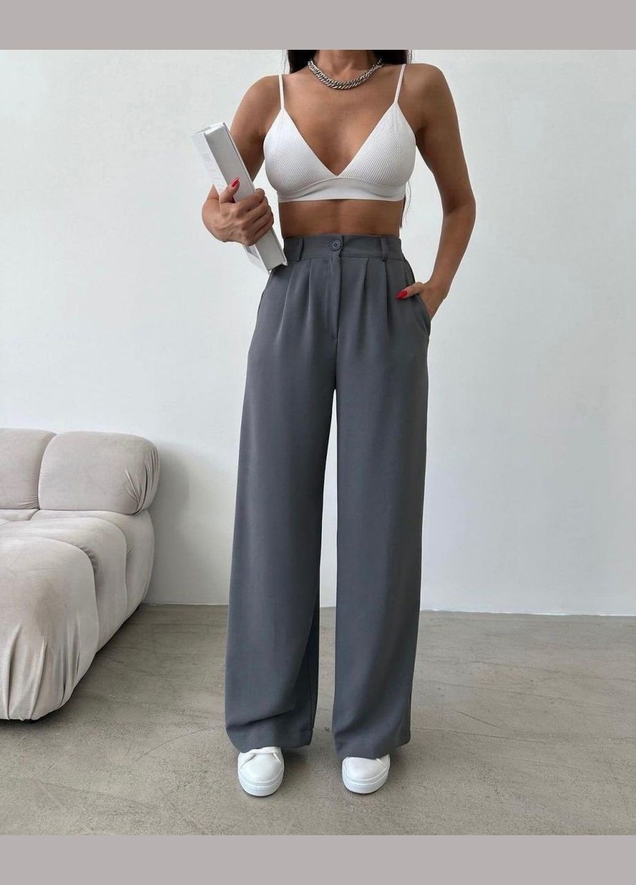 Брюки женские - высокая посадка, однотон JUGO Belaya № 611 (328390965)