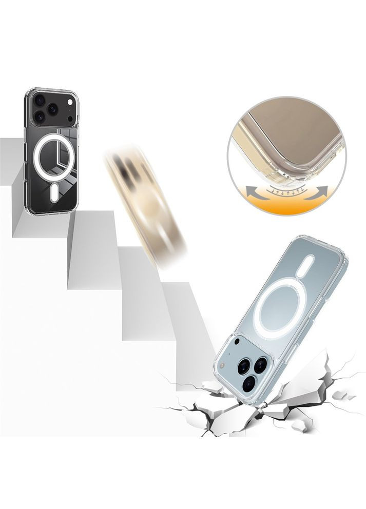 Протиударний чохол для iPhone 17 Pro Прозорий MagSafe Ultimate Experience (366300487)