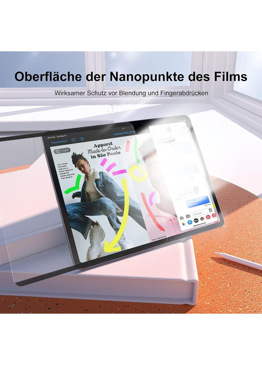 Магнитная защитная пленка 2 шт для iPad 10.2" 9, 8, 7 поколения 2019, 2020 2021, съемное антибликовое покрытие No Brand (365756369)