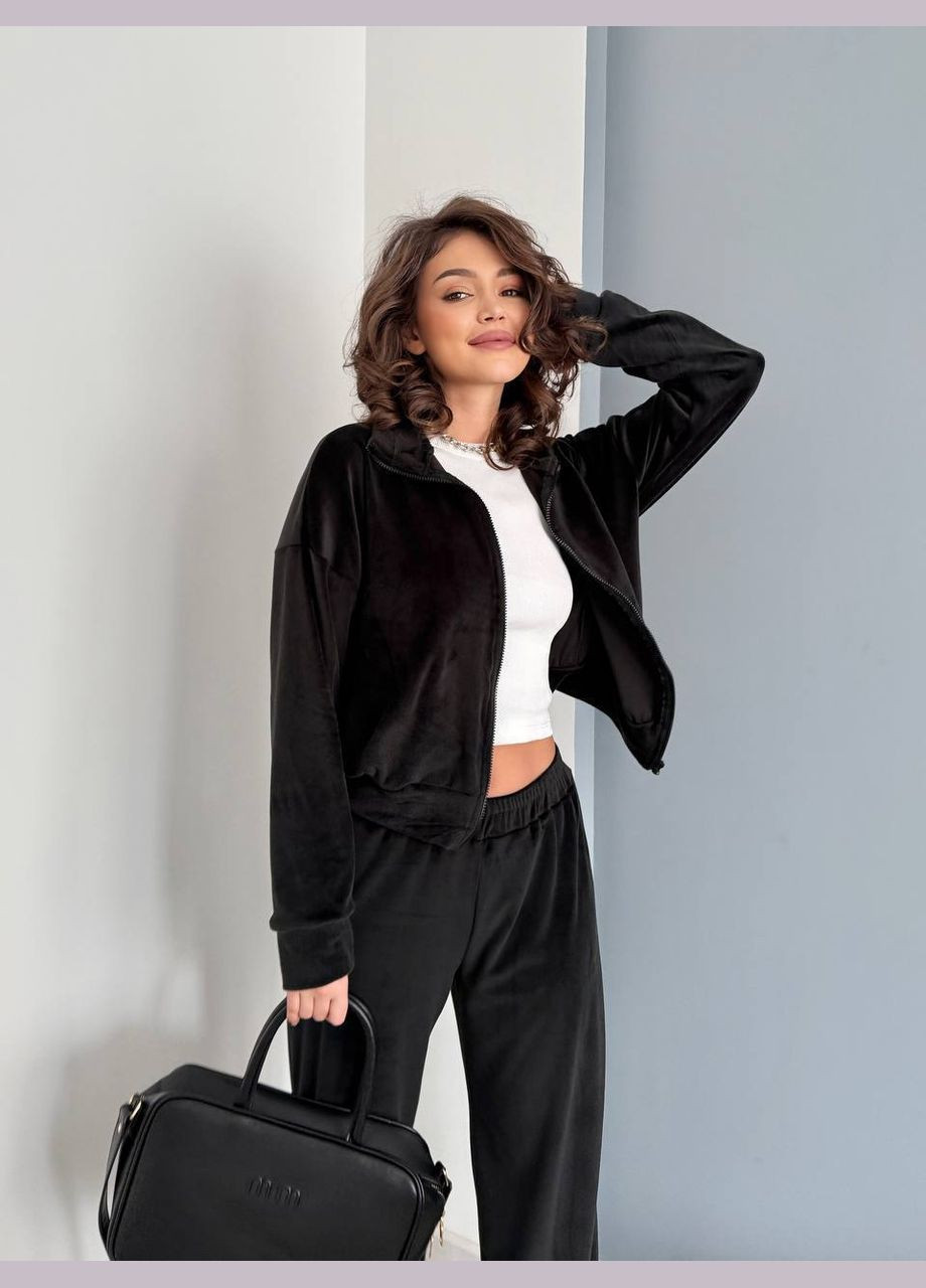 Жіночий велюровий костюм кофта + штани MonCher (333154740)