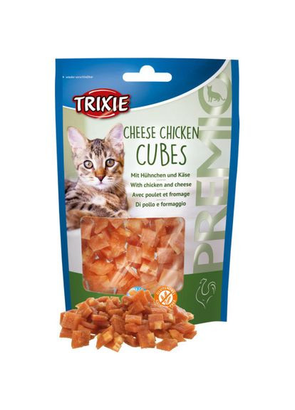 Лакомство Premio Cheese Chicken Cubes для кошек кубики с курицей и сыром 50 г Trixie (331651624)