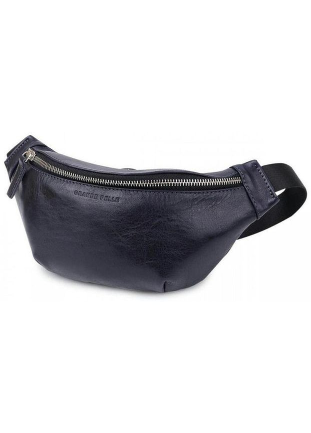 Сумка на пояс через плече жіноча із натуральної шкіри середня Синій 37979 Grande Pelle (355245384)