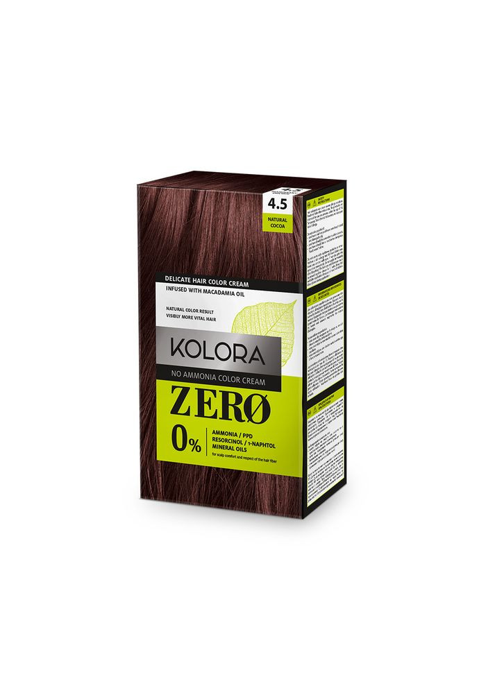 Фарба для волосся KOLORA ZERO 4.5 коричнево-червоне дерево, 60 мл. Aroma (292559330)