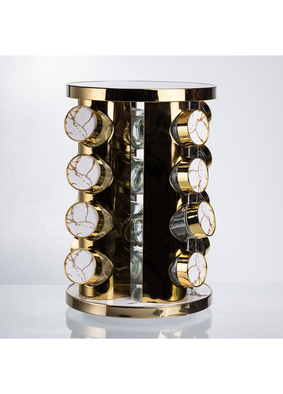 Карусель для специй 16 баночек по 100 мл, мрамор HP-1371 Yiwu (370800590)