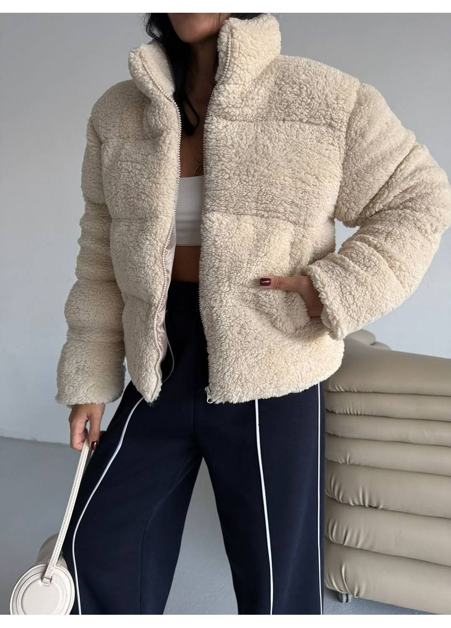 Бежева демісезонна куртка жіноча No Brand