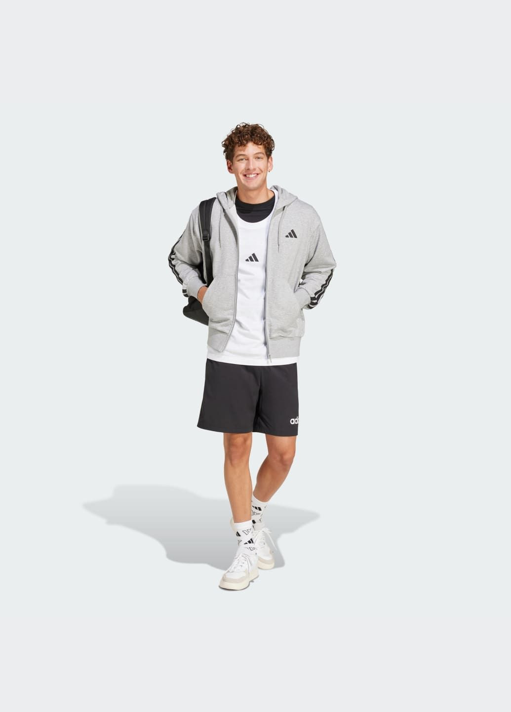 Толстовка Essentials 3-Stripes French Terry adidas (316580576)