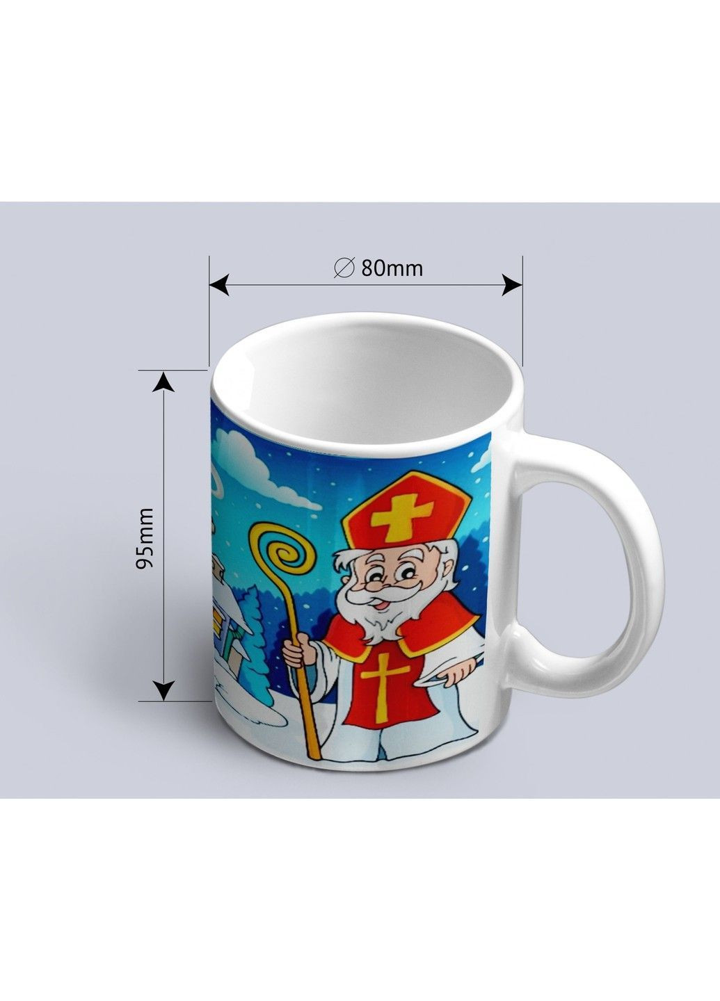 Чашка з новорічним принтом Святий Миколай ЗаСвіт (369718445)