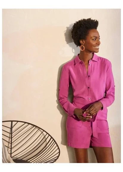 Комбінезон Boden Cosima Playsuit комбінезон-шорти однотонний рожевий повсякденний поліестер, віскоза