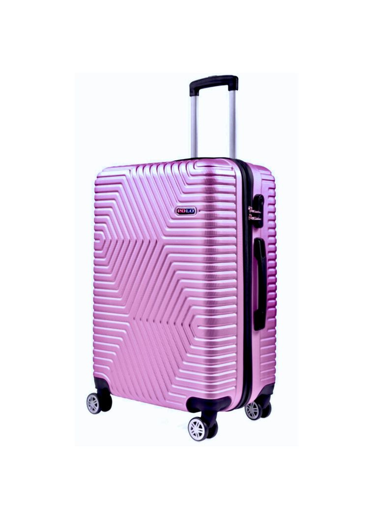 Чемодан Турция Большой (L) ABS пластик На 4-х двойных колесах 120Л ПК015-L Лиловый Polo (365309813)