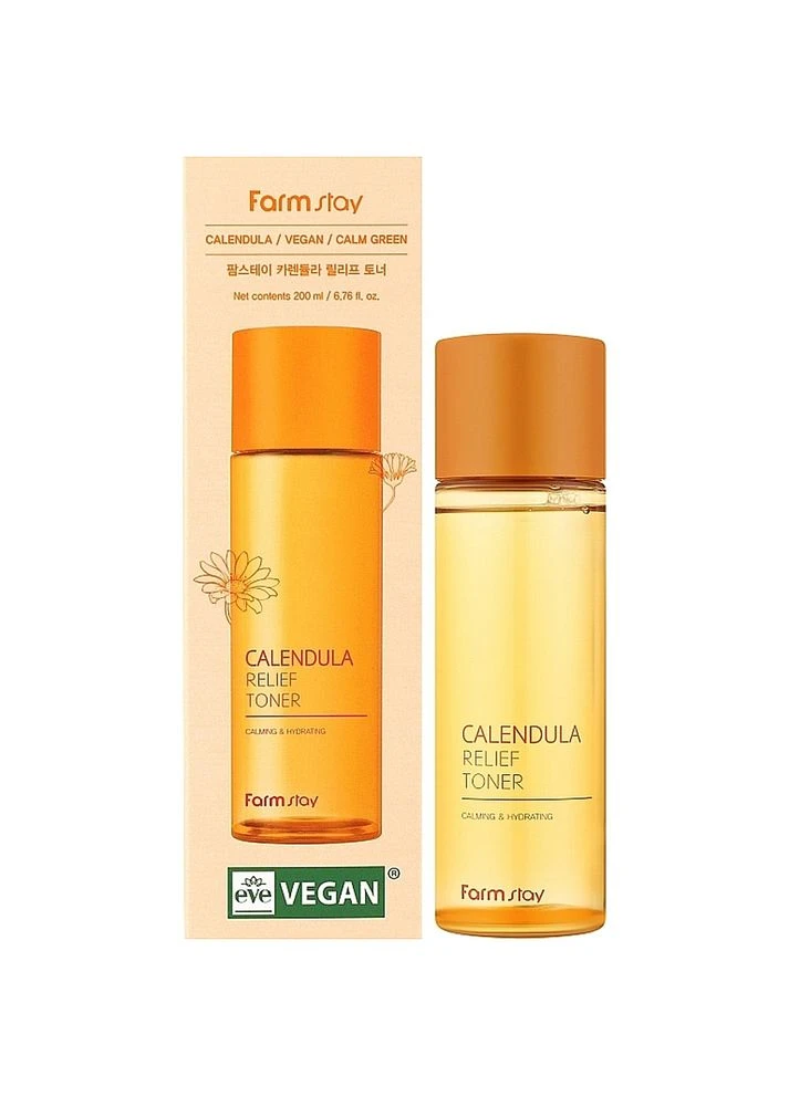 Тонер для обличчя з календулою Calendula Relief Toner - 200 мл (8809783325919) FarmStay (365867687)