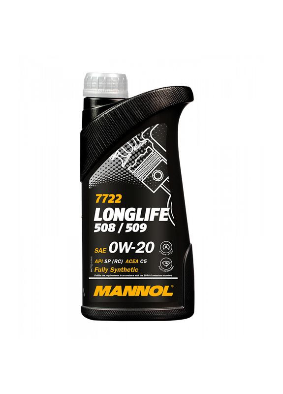 Автомобильное моторное масло Longlife 508/509 0W-20 1л MN7722-1 Mannol (352762558)