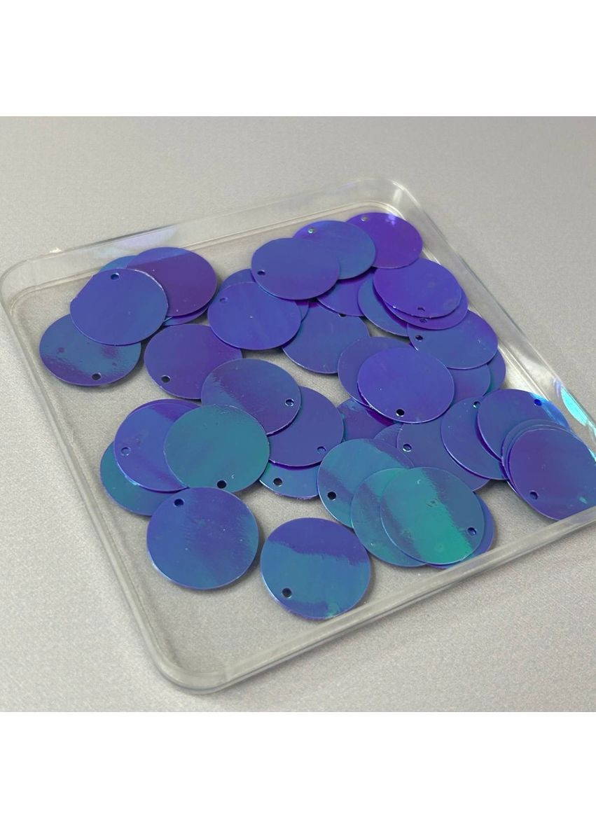 Ø19мм Поетка монетка хамелеон 5г - синий с переливом No Brand (356509632)