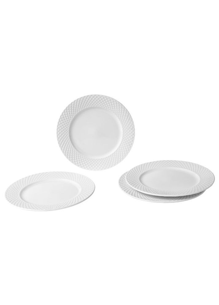 Набір десертних тарілок 21-316-006 4 шт 20.2 см білий Krauff (349223232)