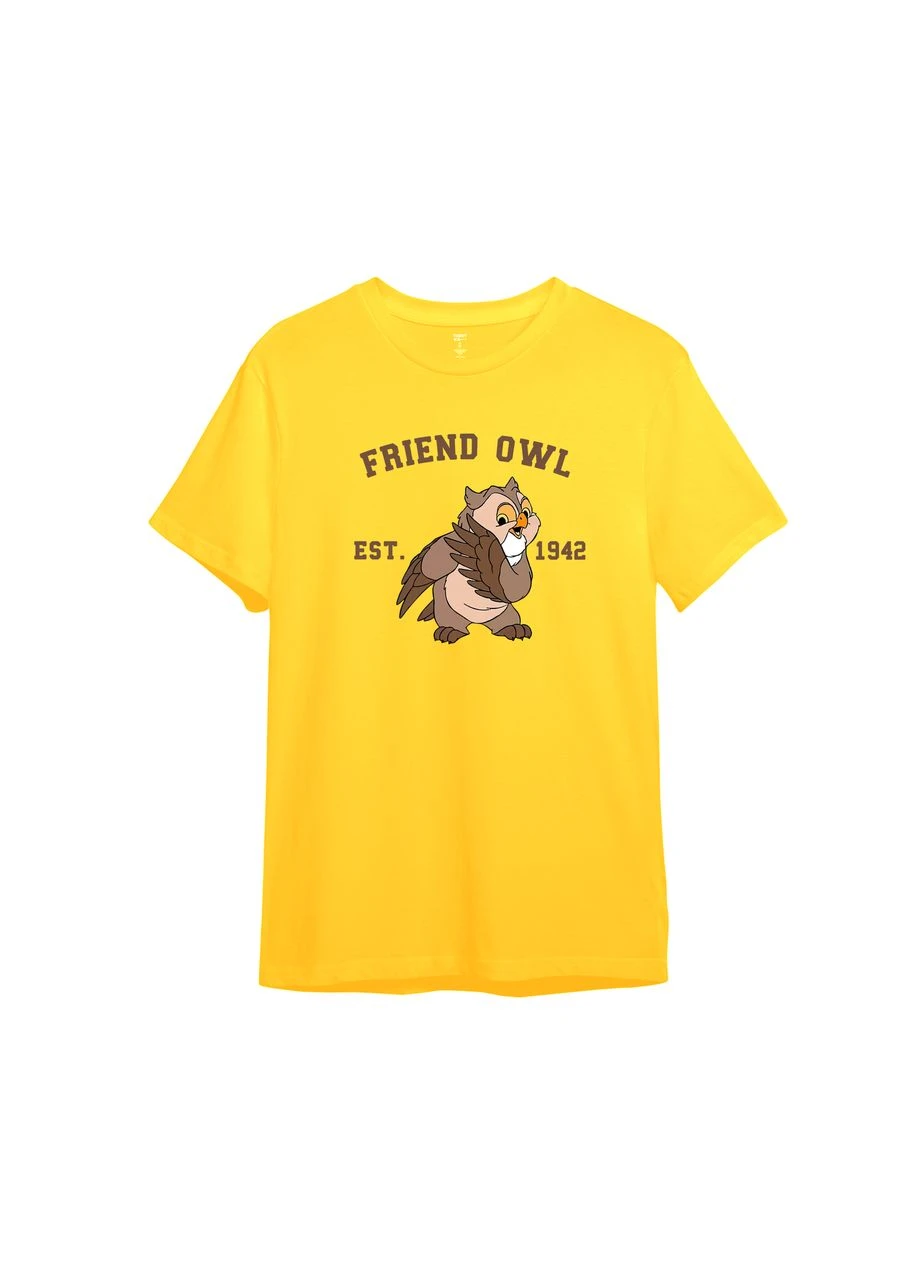 Жовта демісезонна дитяча футболка з принтом "friend owl". bambi (10061315474) ТiШОТКА