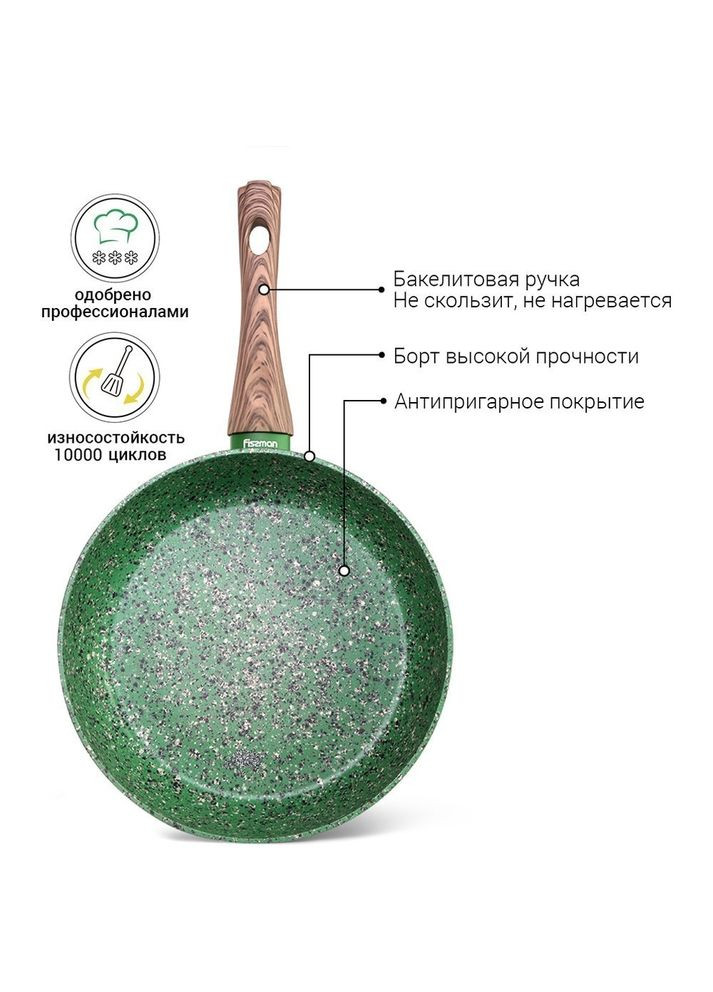 Сковорода без кришки Malachite 24 см 14309 Fissman (319663045)