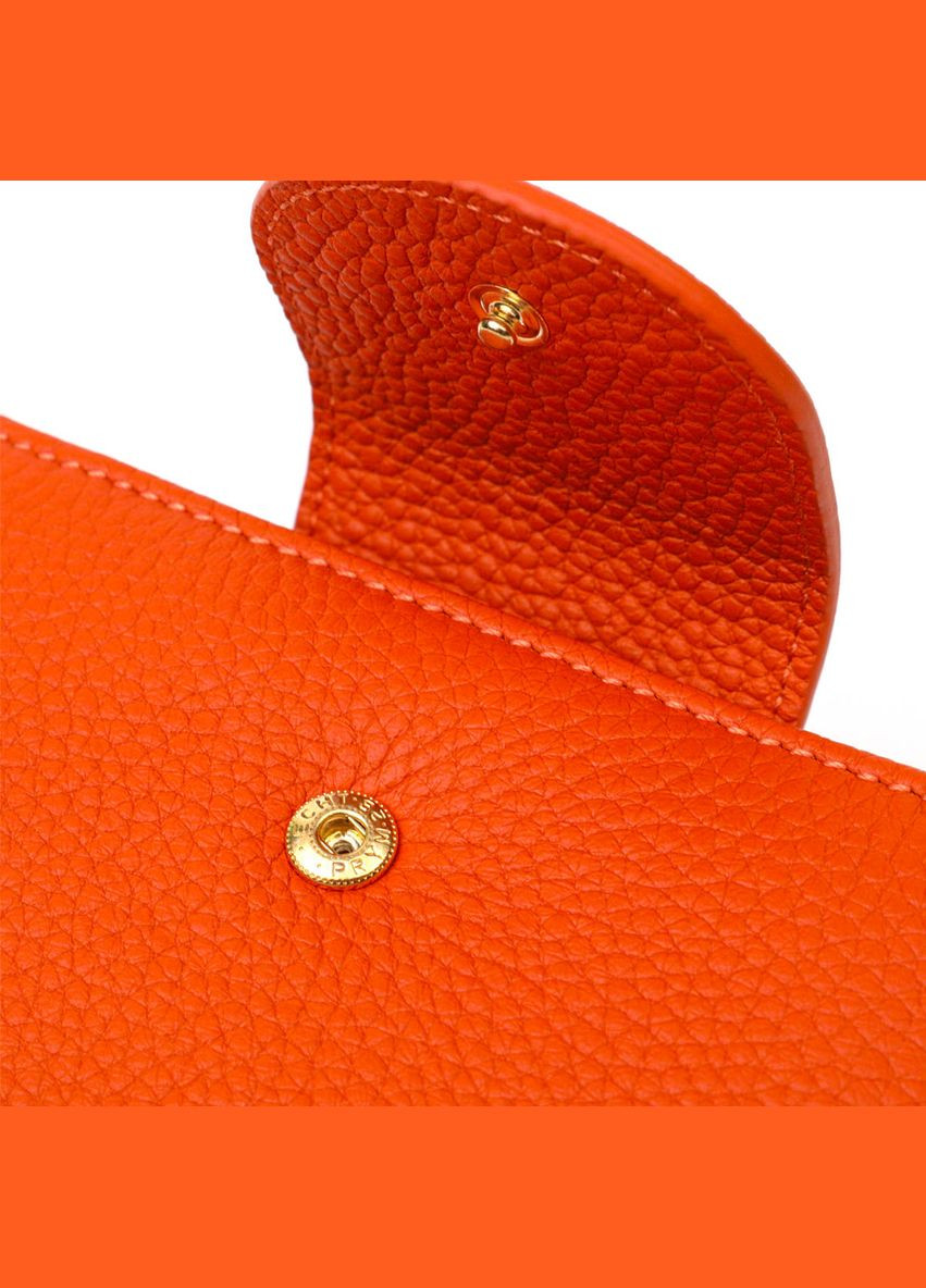 Жіночий гаманець з натуральної шкіри з монетницею 22064 Помаранчевий Tony Bellucci (306881294)