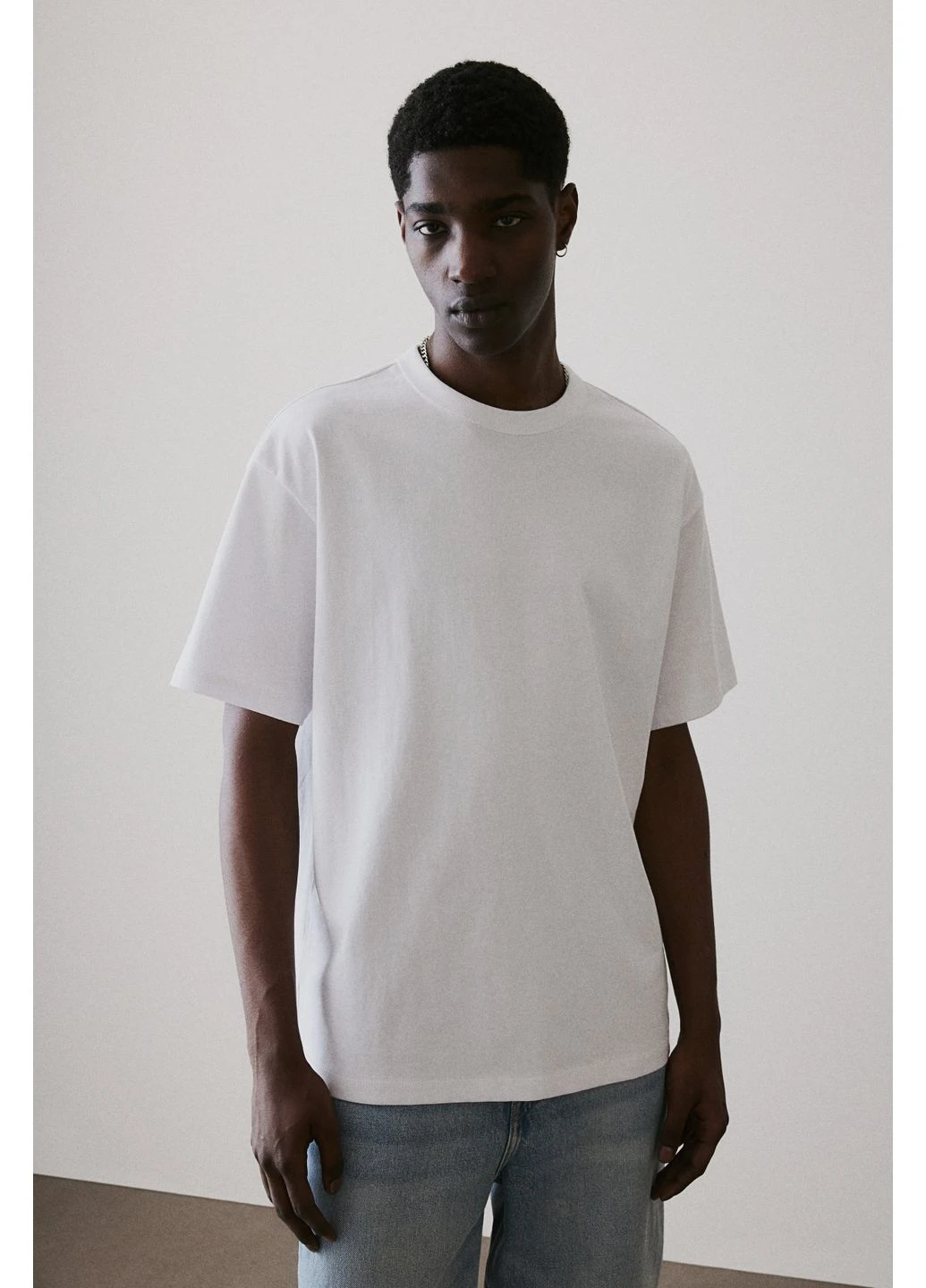 Белая футболка coolmax® loose fit H&M