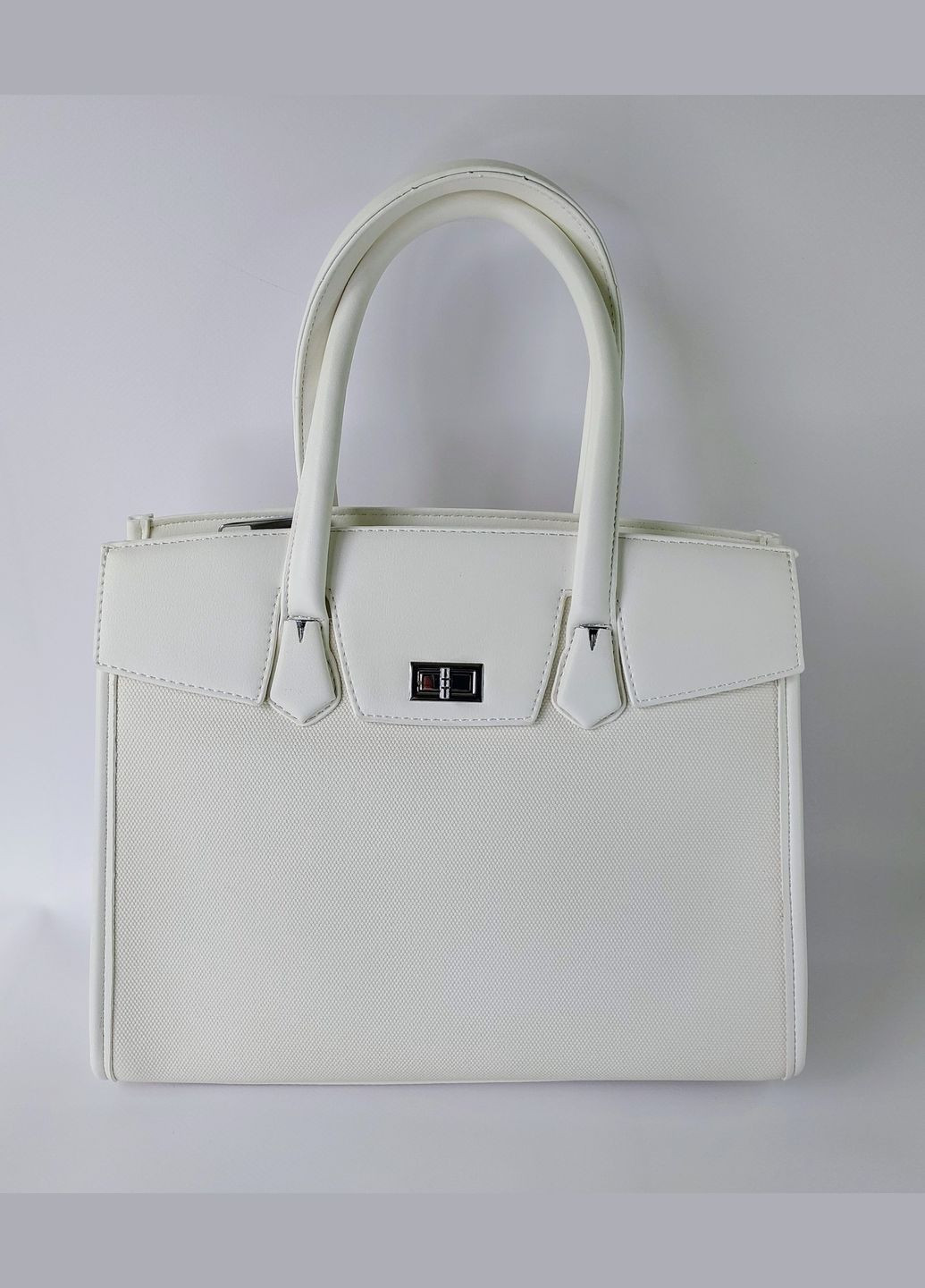 Сумка женская с двумя короткими ручками и ремешком белая Karlos Marconi (339079327)