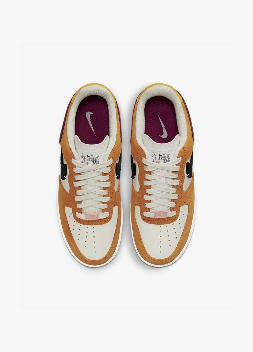 Кроссовки женские Air Force 1 Lxx Brown/White Dq0858-100 Nike коричневые (333653635)