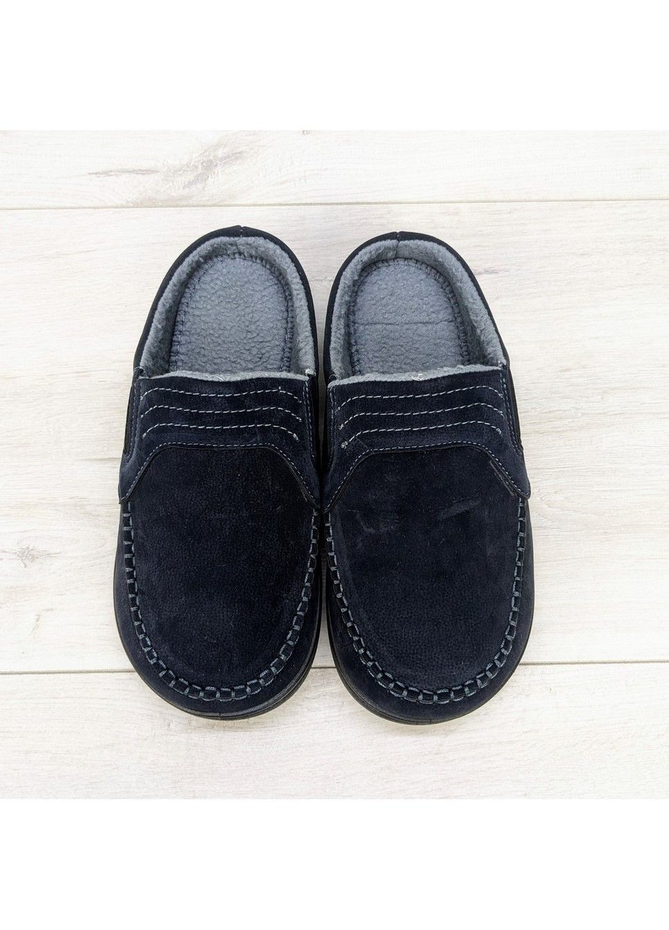 Темно-синие тапочки мужские домашние чуни Dago