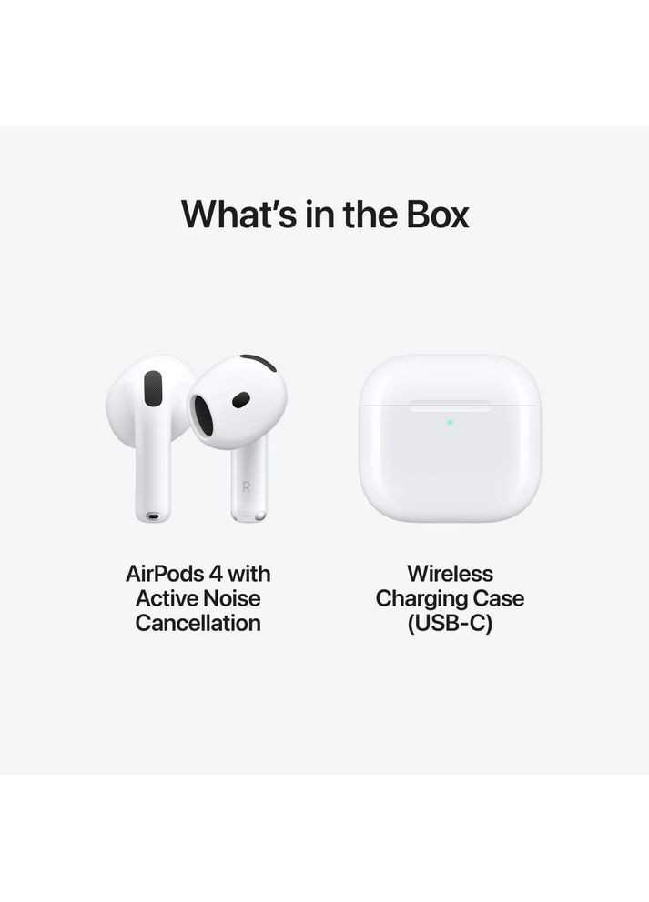 Гарнитура AirPods 4 with Active Noise Cancellation (MXP93ZE/A) Apple (307024799)
