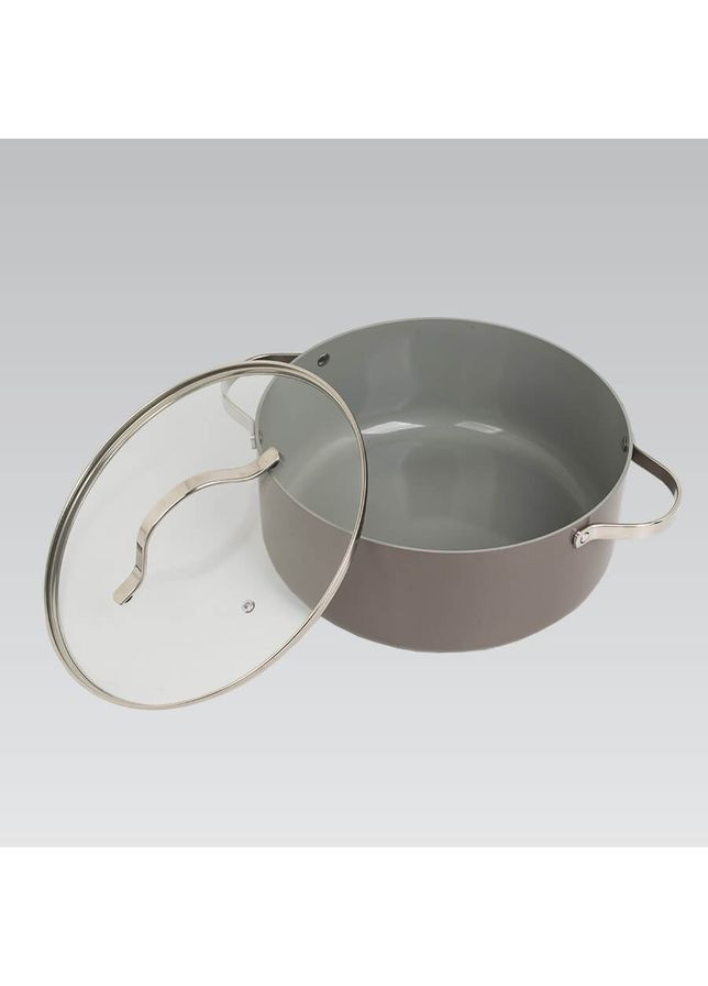 Кастрюля с крышкой MR-4009-24 4.1 л 24 см бежевая Maestro (348133338)