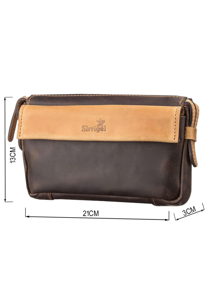 Мужской клатч 11086 кожаный Shvigel (329195206)