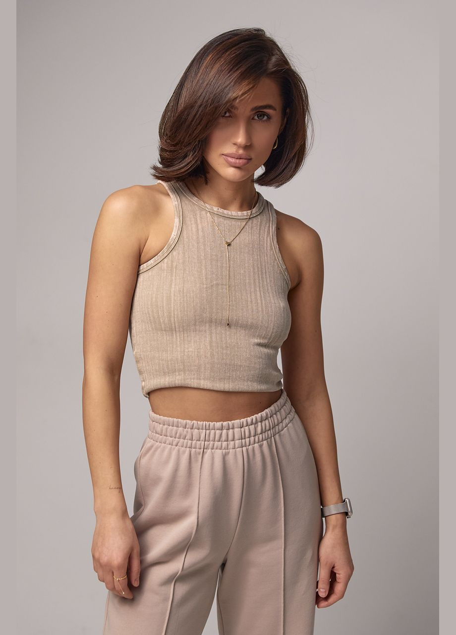 Жіночий топ-майка з еластичного трикотажу Liton (296908986)