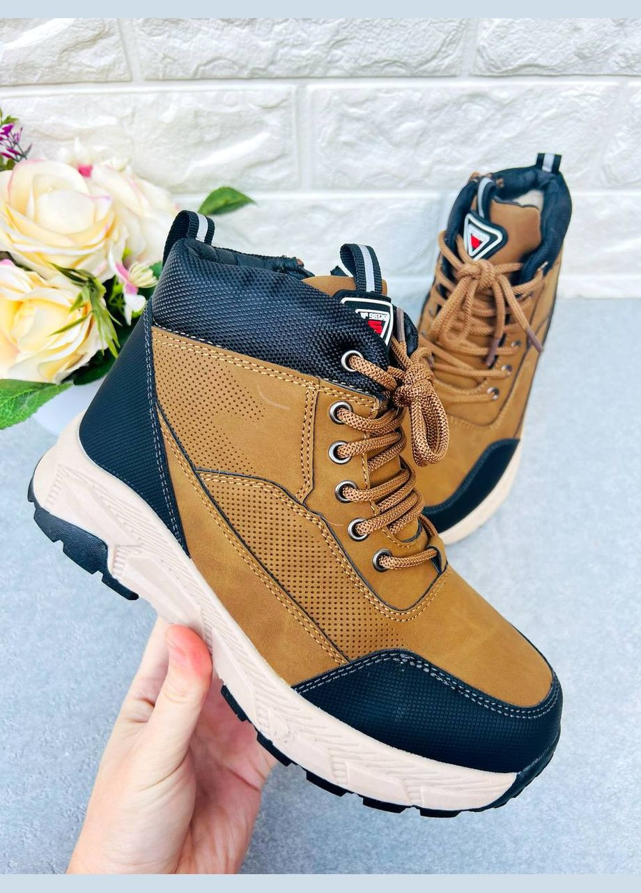 Горчичные зимние ботинки для мальчиков Bessky