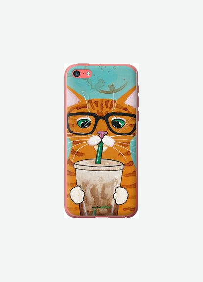 Чехол на iPhone 5c Зеленоглазый кот в очках "4054t-23-2448" Endorphone (362605026)